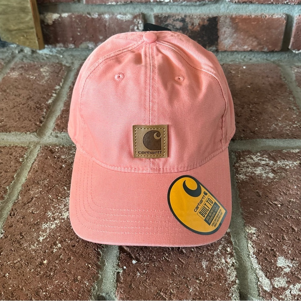 Carhartt Coral Pink Baseball Cap with Logo Patch